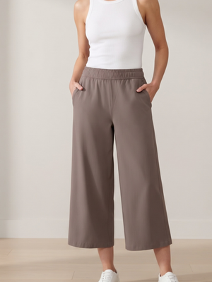 G4Free Brown Wide Leg Athletic Lounge Pants - Casual Joggers Size Medium