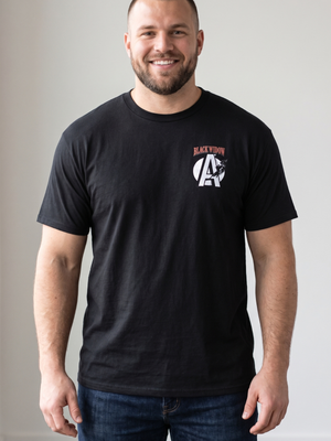 Marvel Avengers Black Widow Chest Graphic Tall T-Shirt Black XLT