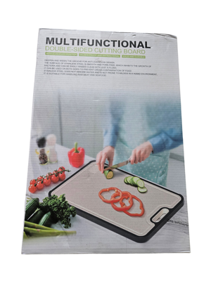 Multifunctional Double-Sided Cutting Board with Juice Groove
