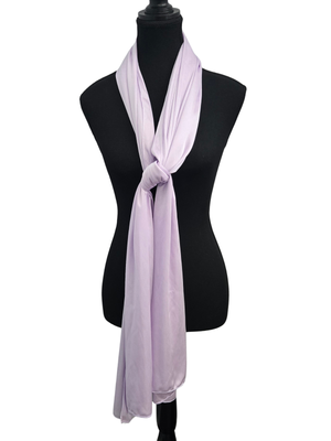 Light Purple Lavender Satin Feel Scarf Shawl 30" x 80"