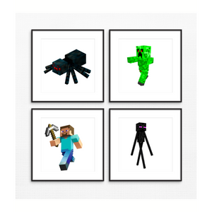 Minecraft Unframed Pictures - 8x10" - Each Print $3